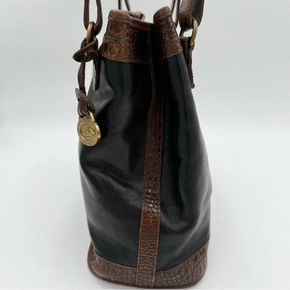 Brahmin Black and Brown Shoulder Bag - Picture 5 of 10